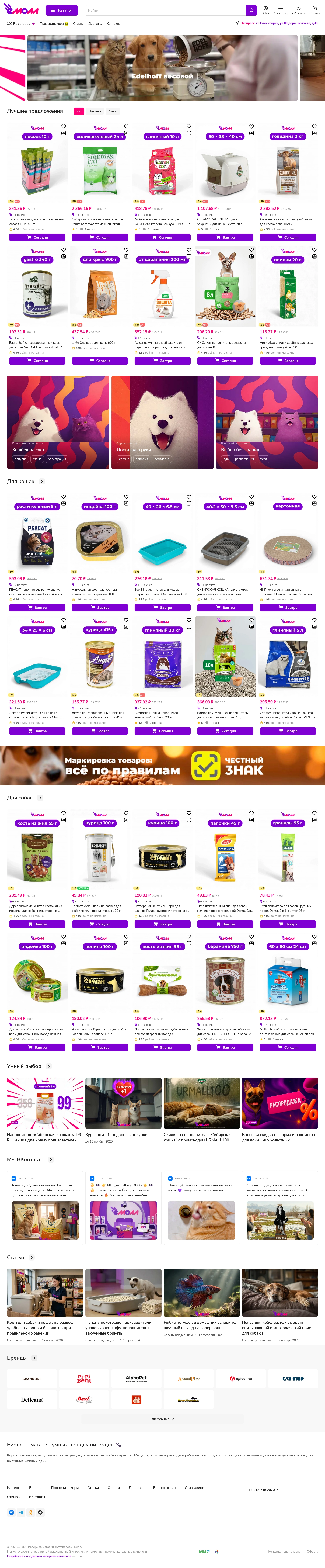 Скриншот главной страницы Ёмолл